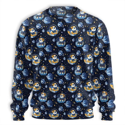 Space English Bulldog Astronaut Sweatshirt – Colorful Graphic 3D All Over Print Design
