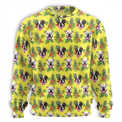 English Bulldog Sweatshirt – Colorful Graphic 3D All Over Print Design