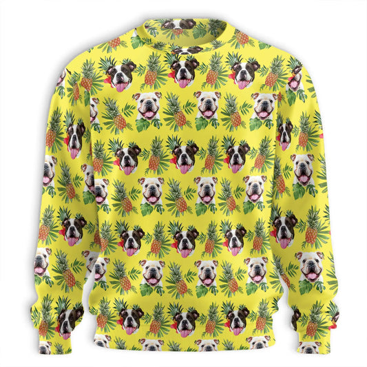 English Bulldog Sweatshirt – Colorful Graphic 3D All Over Print Design