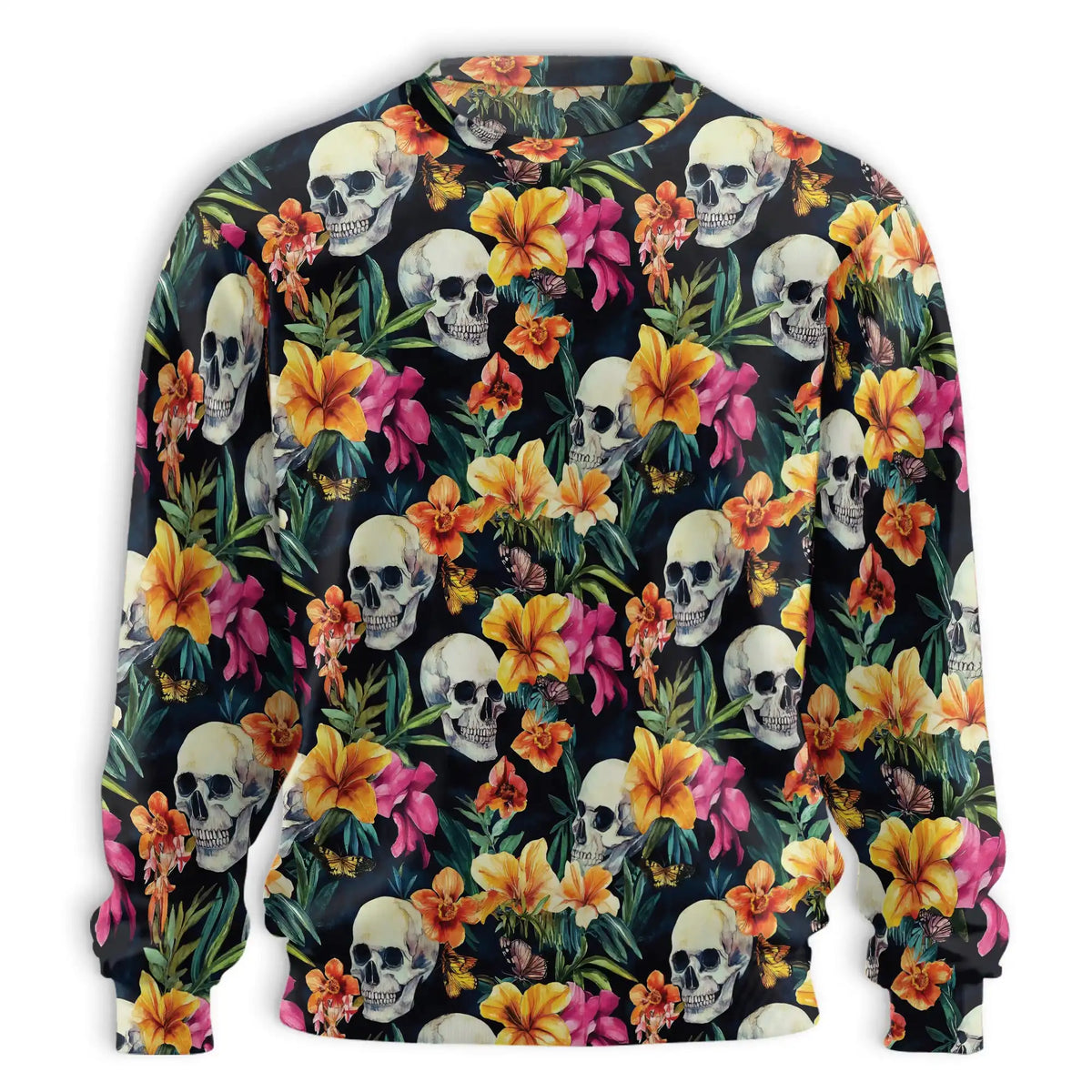 Tropical Skull Colorful Sweatshirt – Tropical 3D All Over Print Design