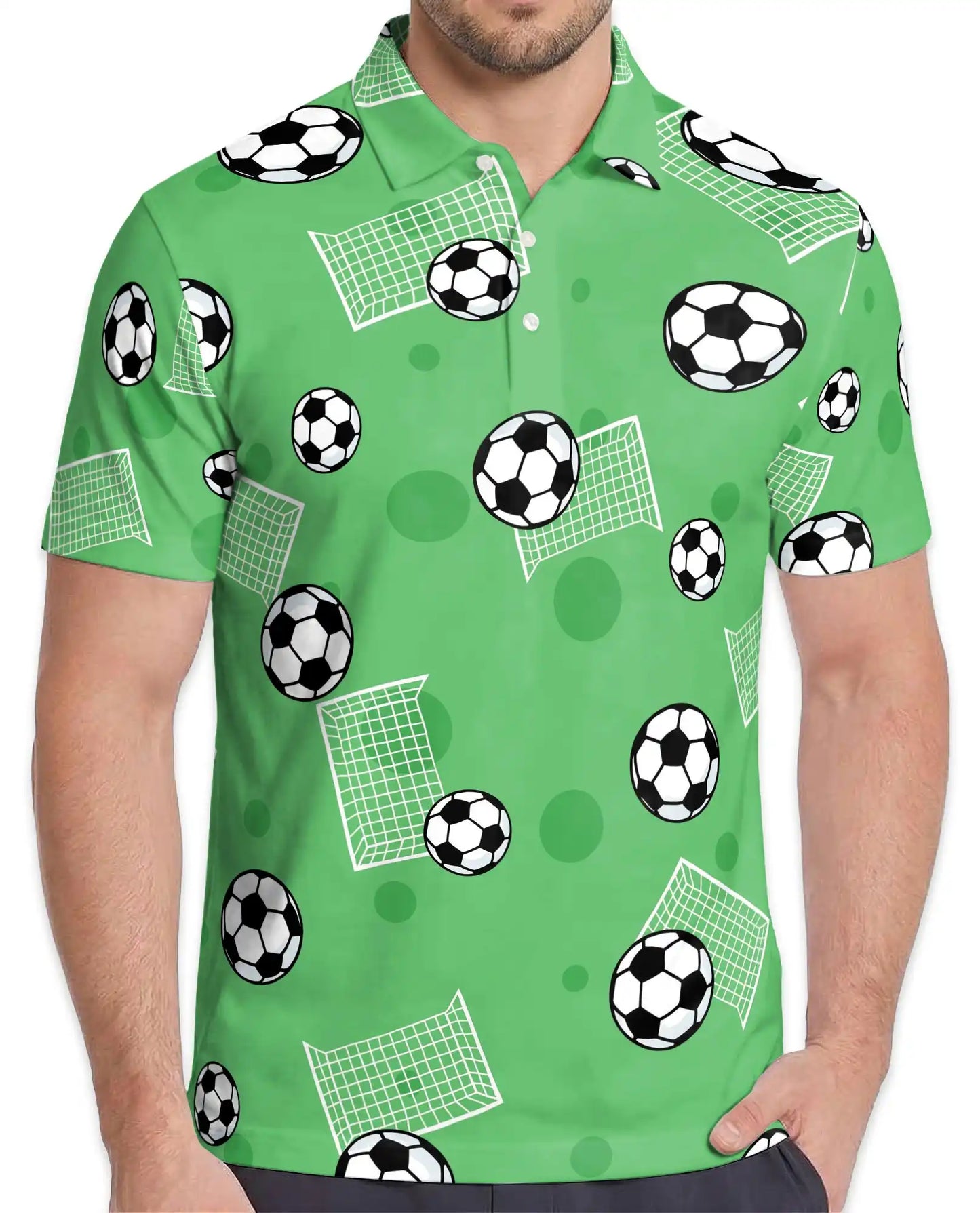 Soccer Ball Polo Shirt - Fun Football Fan Style | Azhawaiian