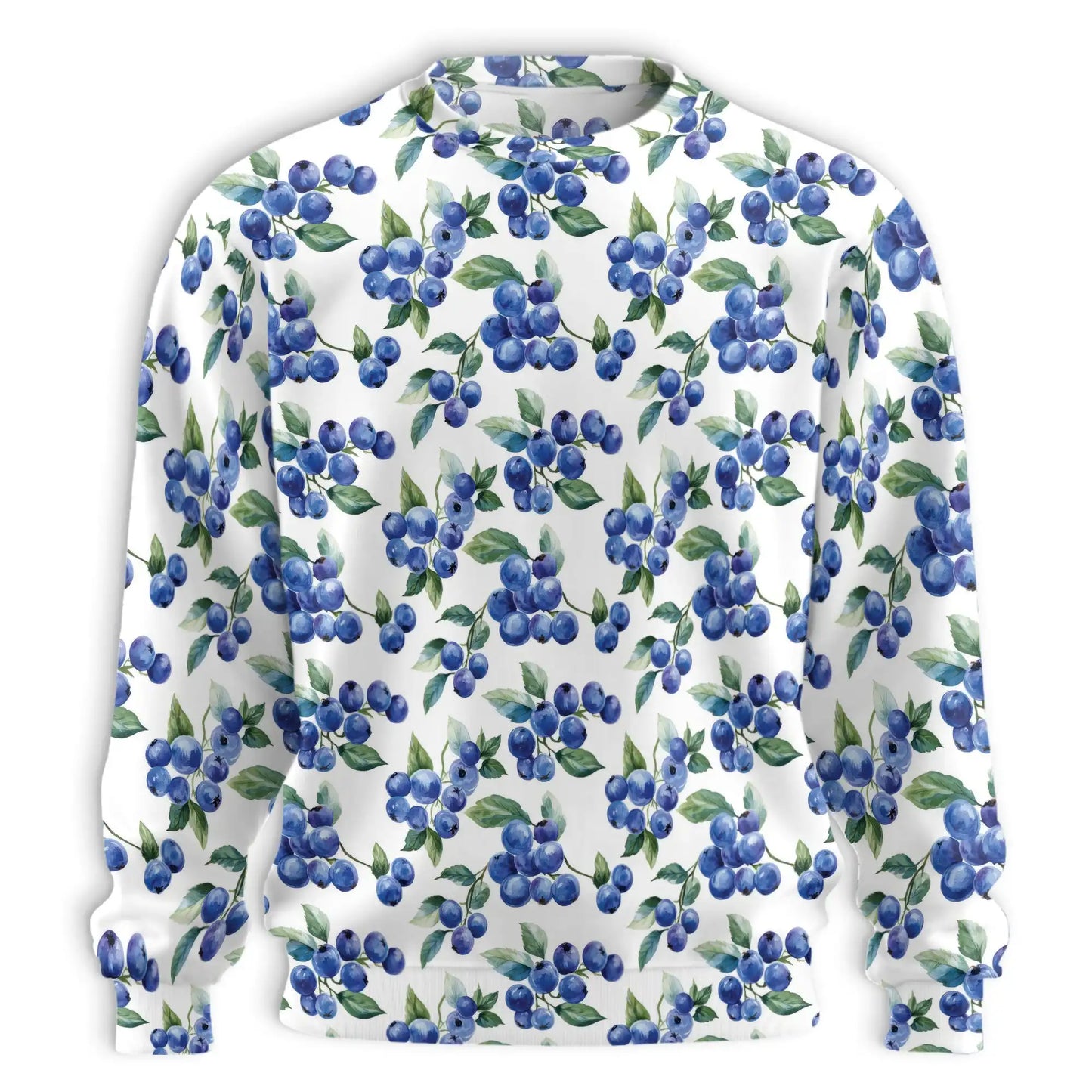 Blueberry Pattern Sweatshirt – Colorful Graphic 3D All Over Print Design