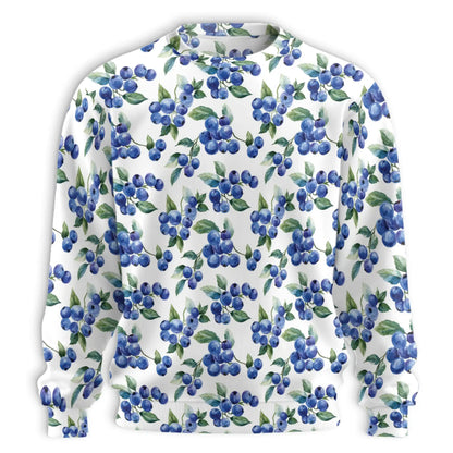 Blueberry Pattern Sweatshirt – Colorful Graphic 3D All Over Print Design