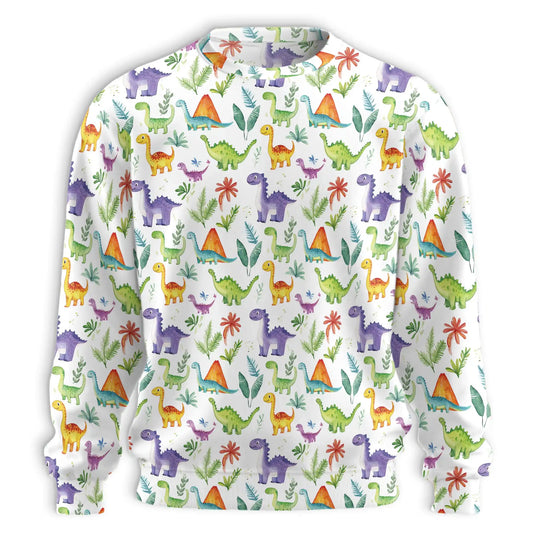 Dinosaur Cute Tropical Sweatshirt – Tropical 3D All Over Print Design