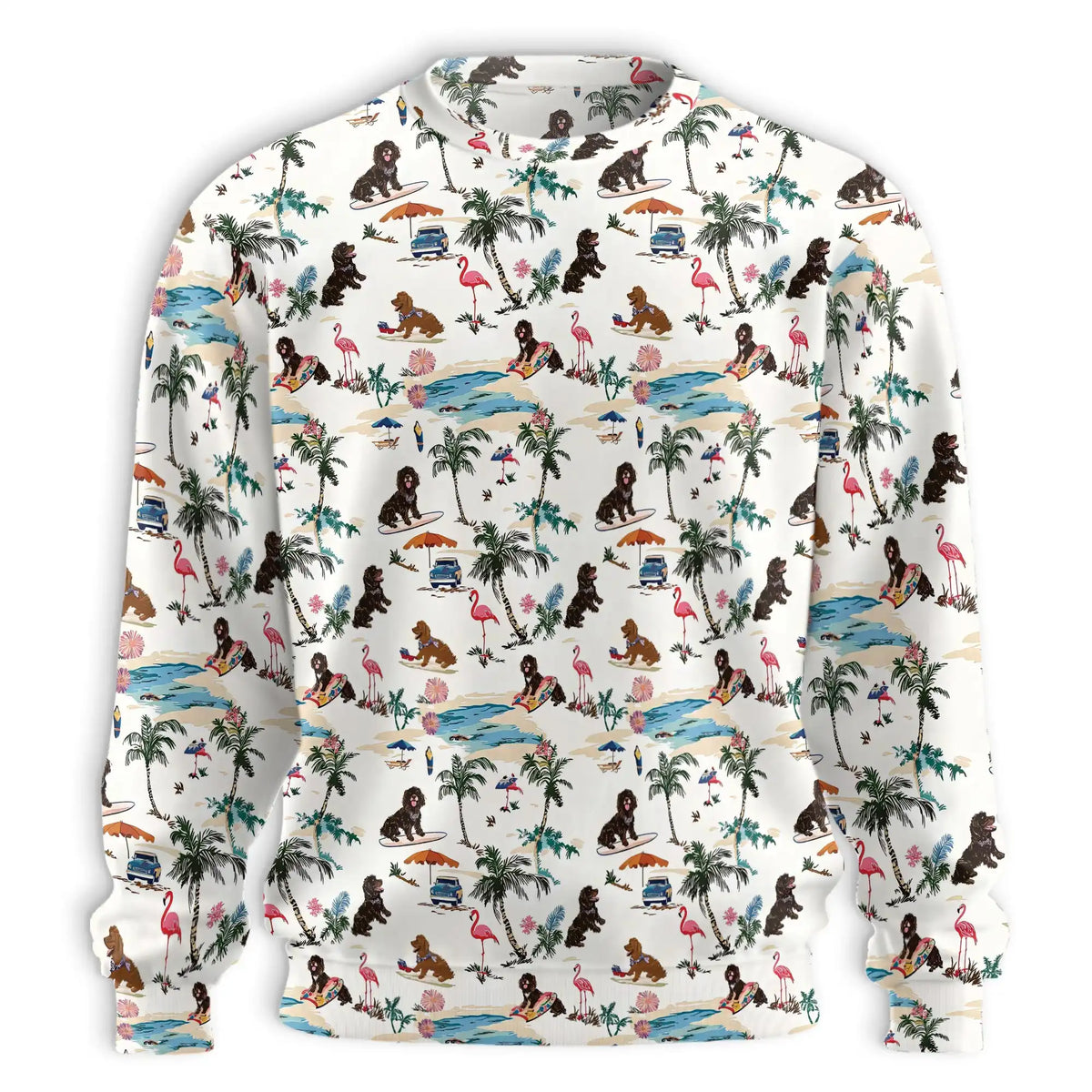 Tropical Dog Summer Sweatshirt – Tropical 3D All Over Print Design