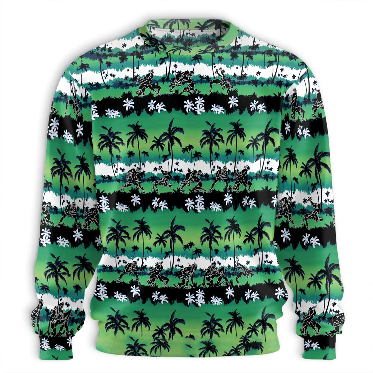 Wrestling Palm Tree Sweatshirt – Tropical 3D All Over Print Design