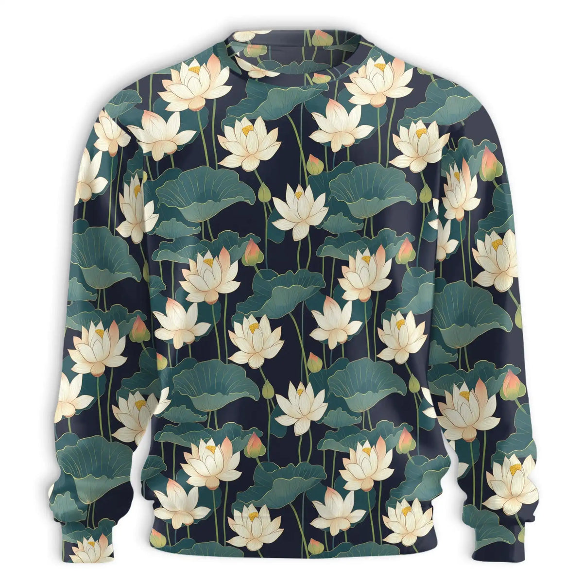 Lotus Pattern Sweatshirt – Colorful Graphic 3D All Over Print Design