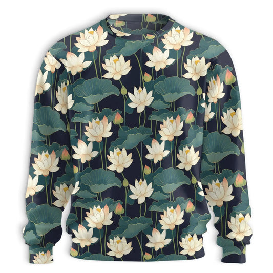 Lotus Pattern Sweatshirt – Colorful Graphic 3D All Over Print Design