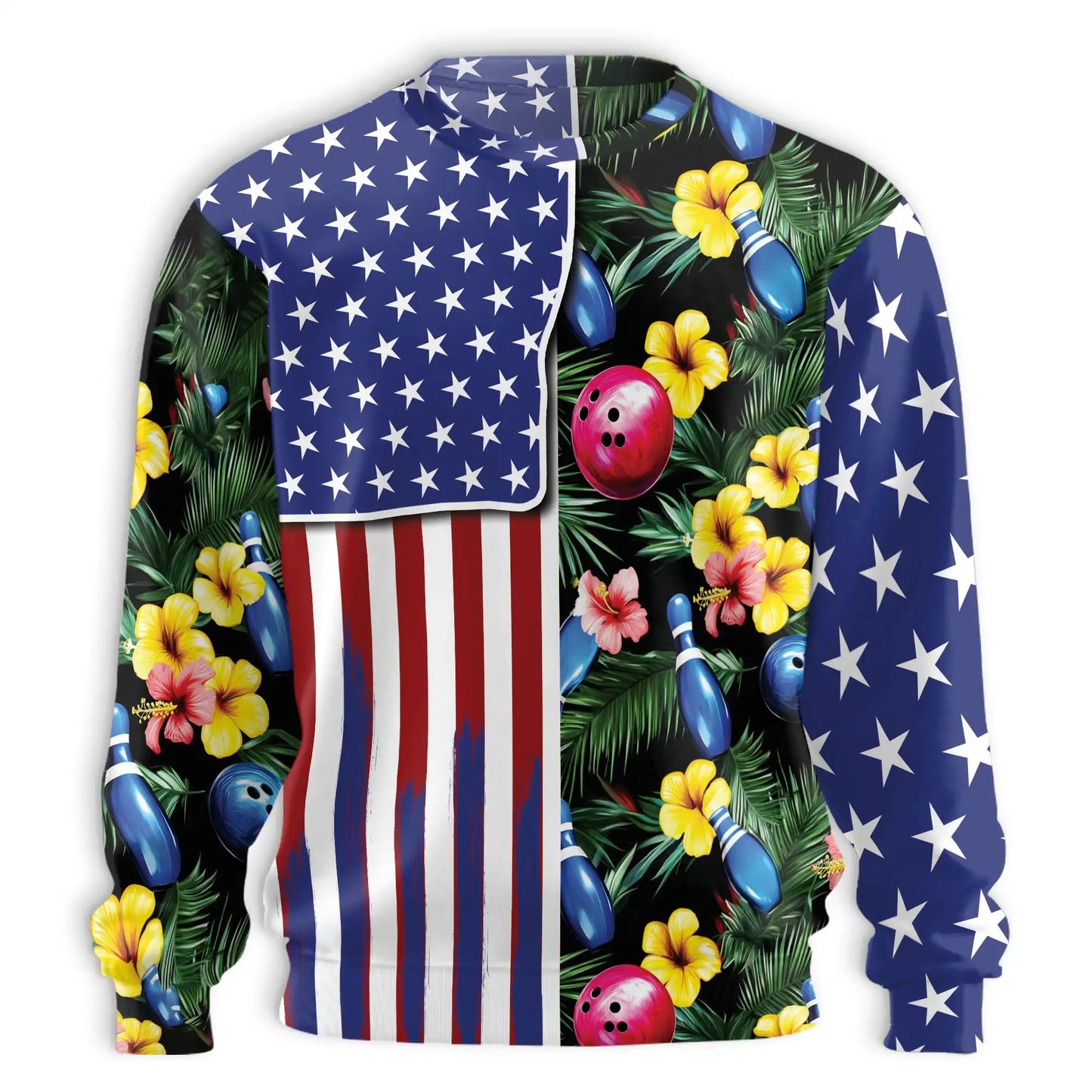 Bowling Tropical USA Sweatshirt – Tropical 3D All Over Print Design