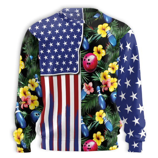 Bowling Tropical USA Sweatshirt – Tropical 3D All Over Print Design