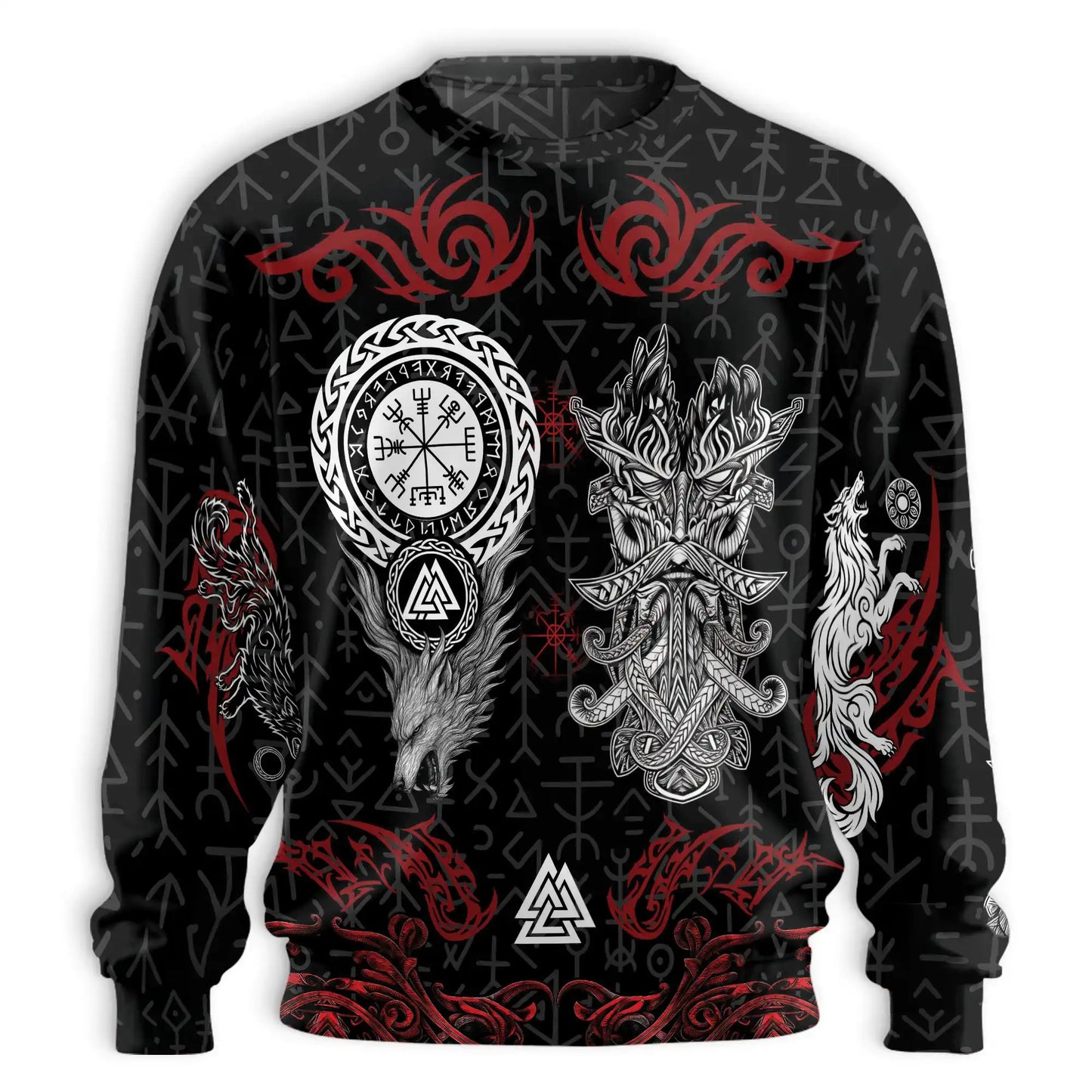 Norse History Viking Fenrir Sweatshirt – Colorful Graphic 3D All Over Print Design