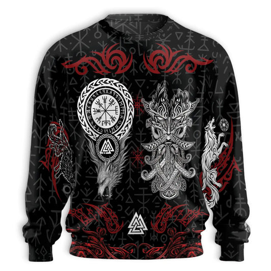 Norse History Viking Fenrir Sweatshirt – Colorful Graphic 3D All Over Print Design