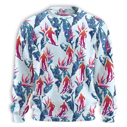 Skiing Palm Sweatshirt – Tropical 3D All Over Print Design