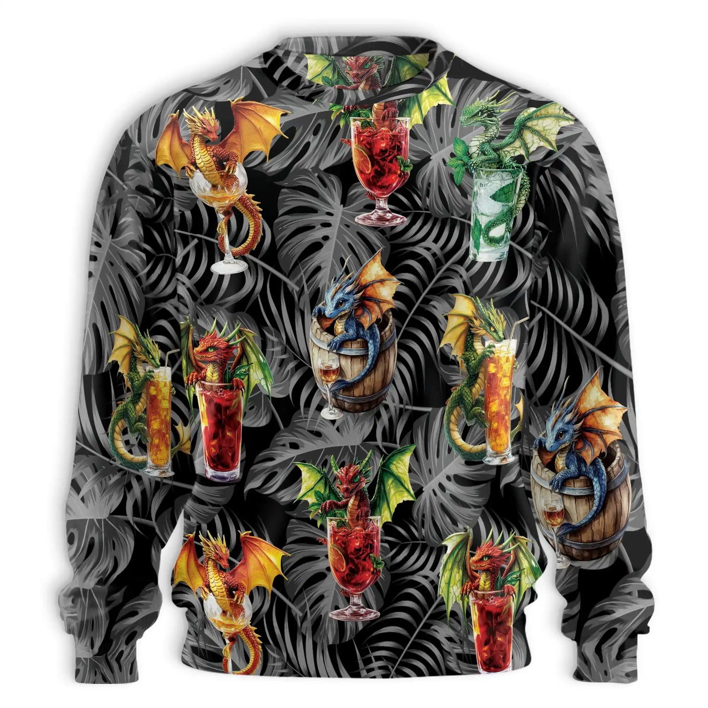 Dragon Cocktail Sweatshirt – Tropical 3D All Over Print Design