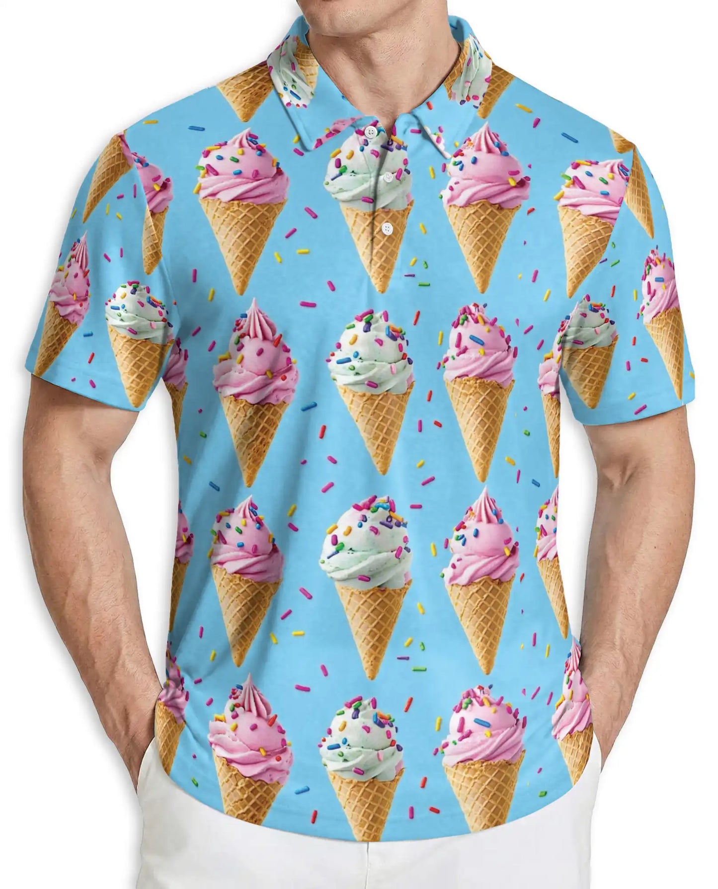 Ice Cream Polo Shirt | Azhawaiian