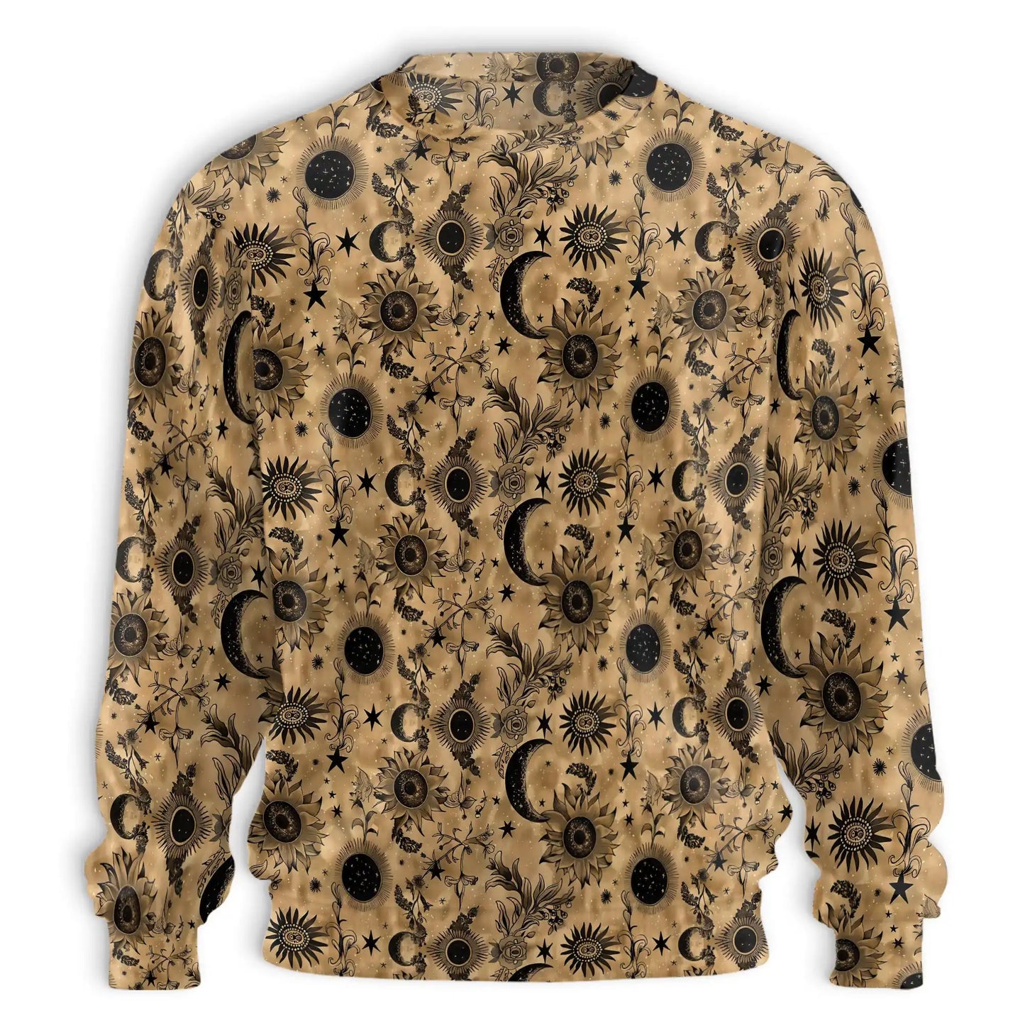 Vintage Celestial Sun Moon Stars Pattern Sweatshirt – Vintage 3D All Over Print Design