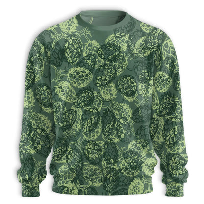 Beer Hops Pattern Sweatshirt – Colorful Graphic 3D All Over Print Design