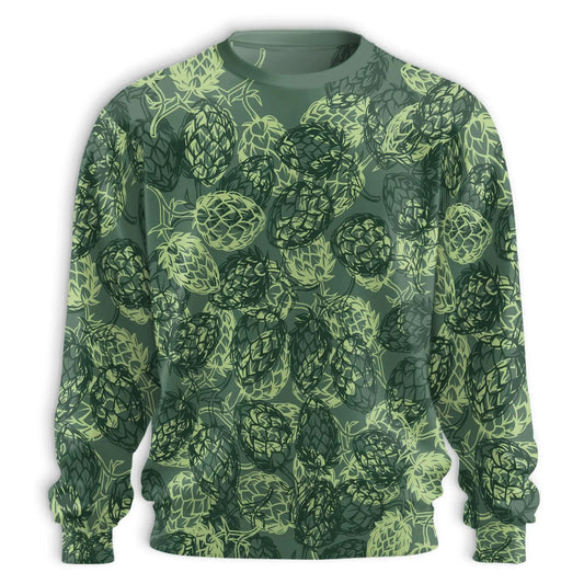 Beer Hops Pattern Sweatshirt – Colorful Graphic 3D All Over Print Design