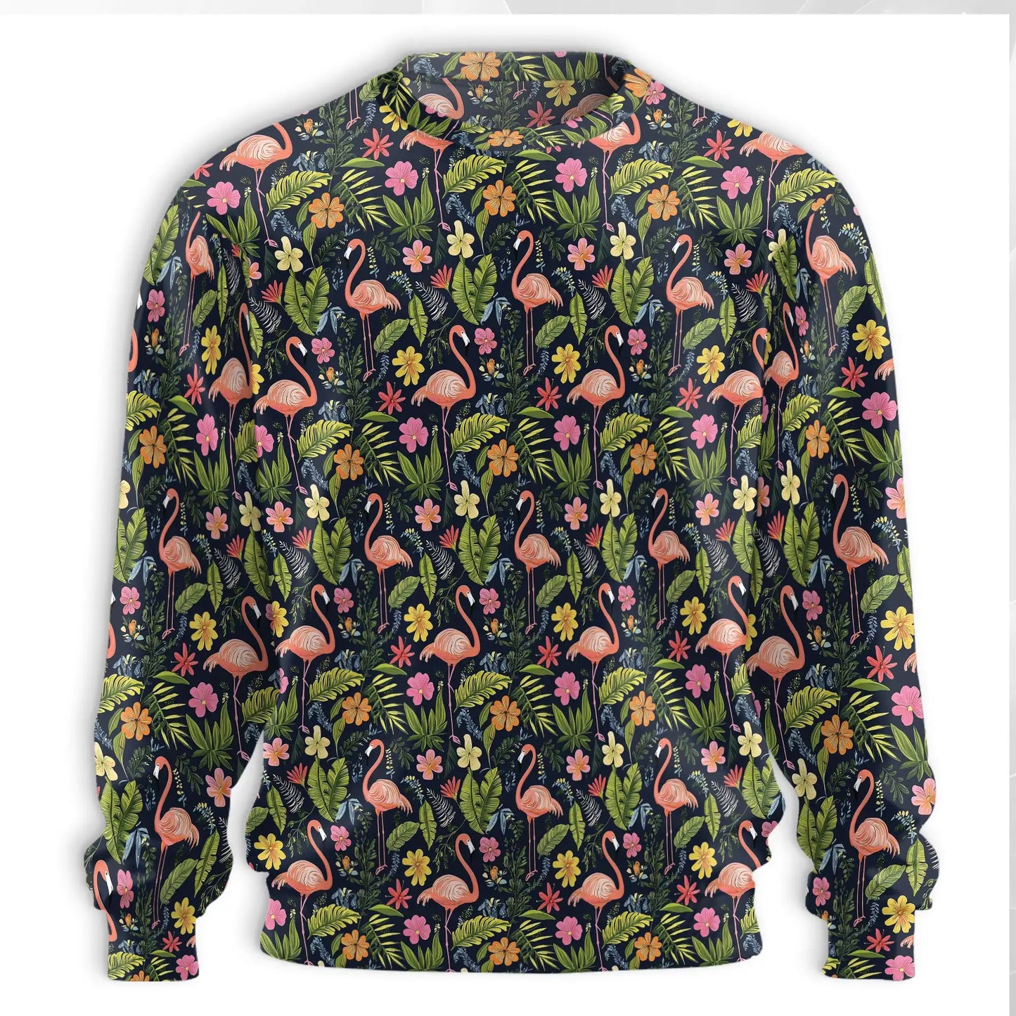 Flamingo Retreat Sweatshirt – Tropical 3D All Over Print Design