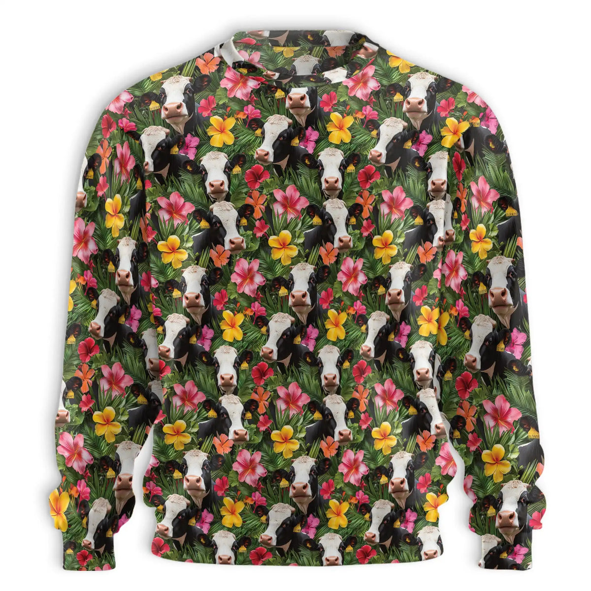 Tropical Holstein Cow Sweatshirt – Tropical 3D All Over Print Design