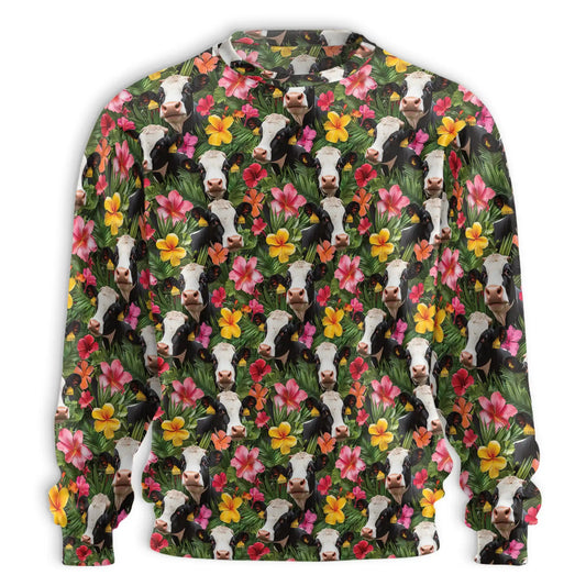 Tropical Holstein Cow Sweatshirt – Tropical 3D All Over Print Design