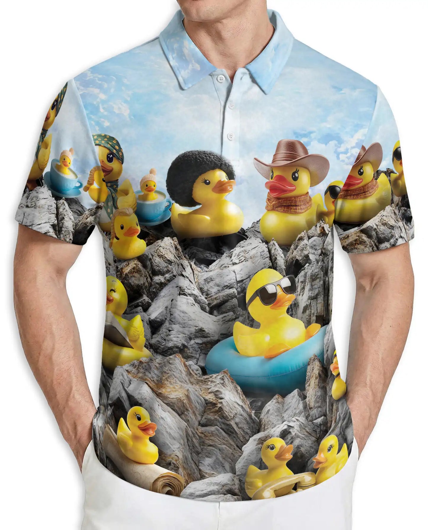 Funny Rubber Duck Polo Shirt | Azhawaiian