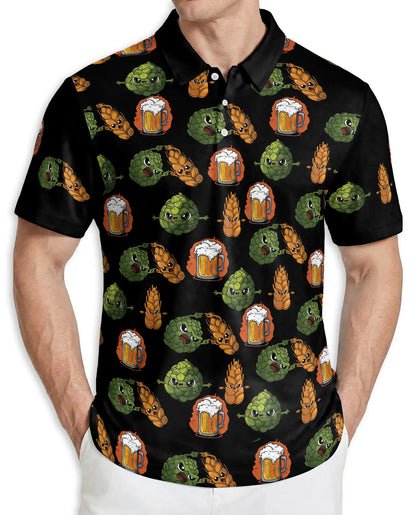 Beer Hop Polo Shirt, Funny Craft Beer Style | Azhawaiian