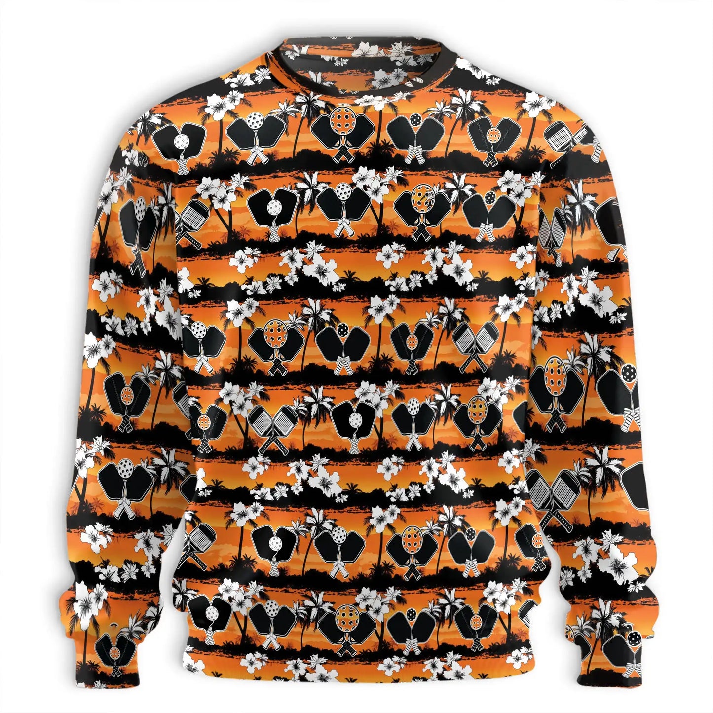 Pickleball Tropical Rhombus Pattern Sweatshirt – Tropical 3D All Over Print Design