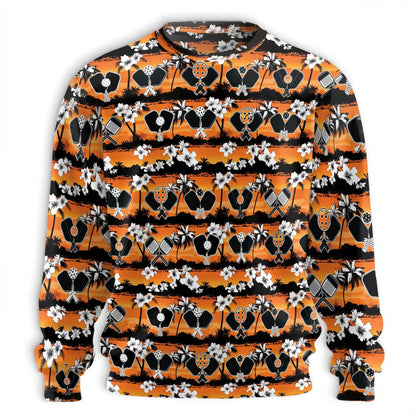Pickleball Tropical Rhombus Pattern Sweatshirt – Tropical 3D All Over Print Design