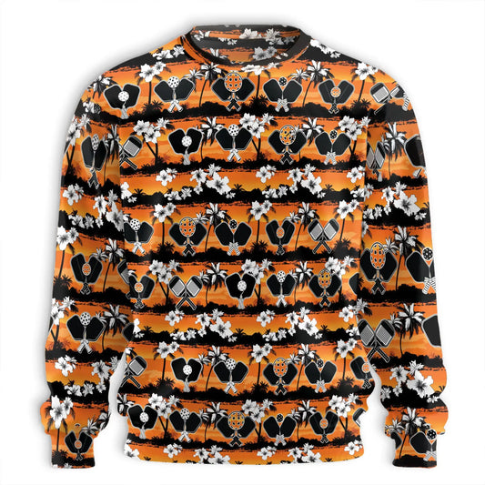 Pickleball Tropical Rhombus Pattern Sweatshirt – Tropical 3D All Over Print Design