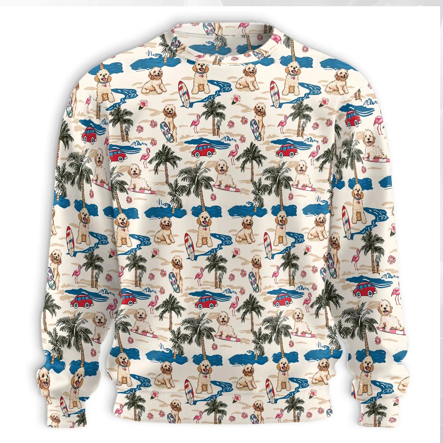 Goldendoodle Sweatshirt – Colorful Graphic 3D All Over Print Design