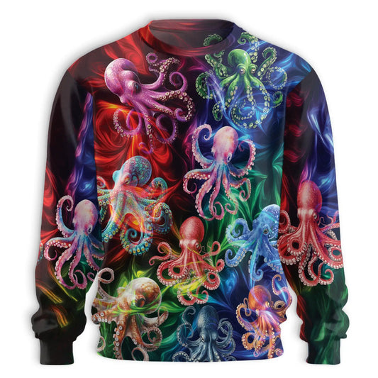 Octopus Fantasy Sweatshirt – Colorful Graphic 3D All Over Print Design