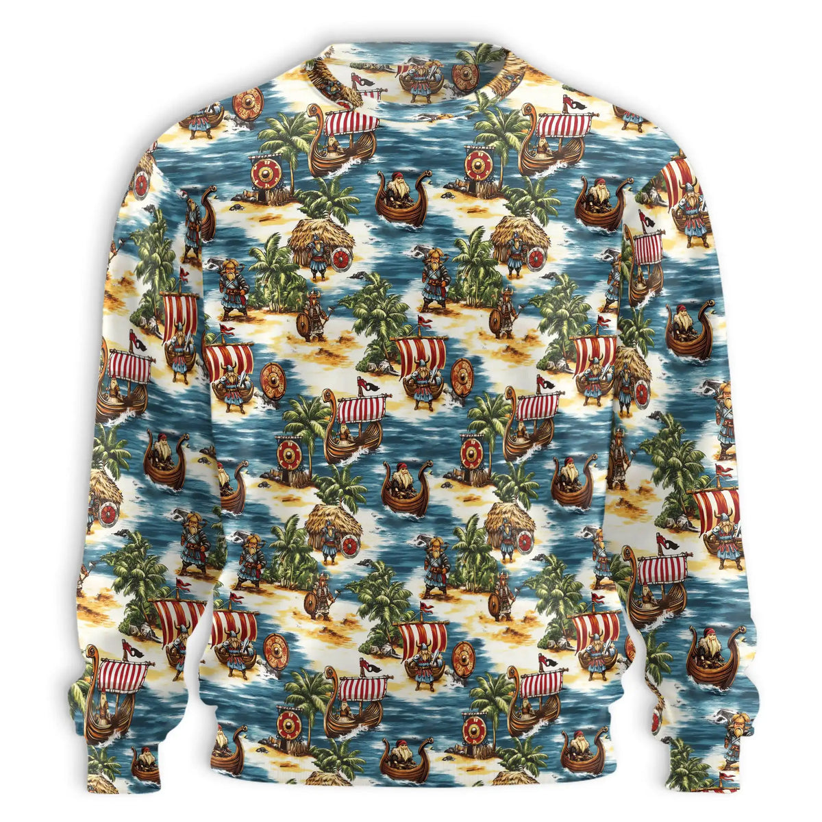 Viking Tropical Sweatshirt – Tropical 3D All Over Print Design