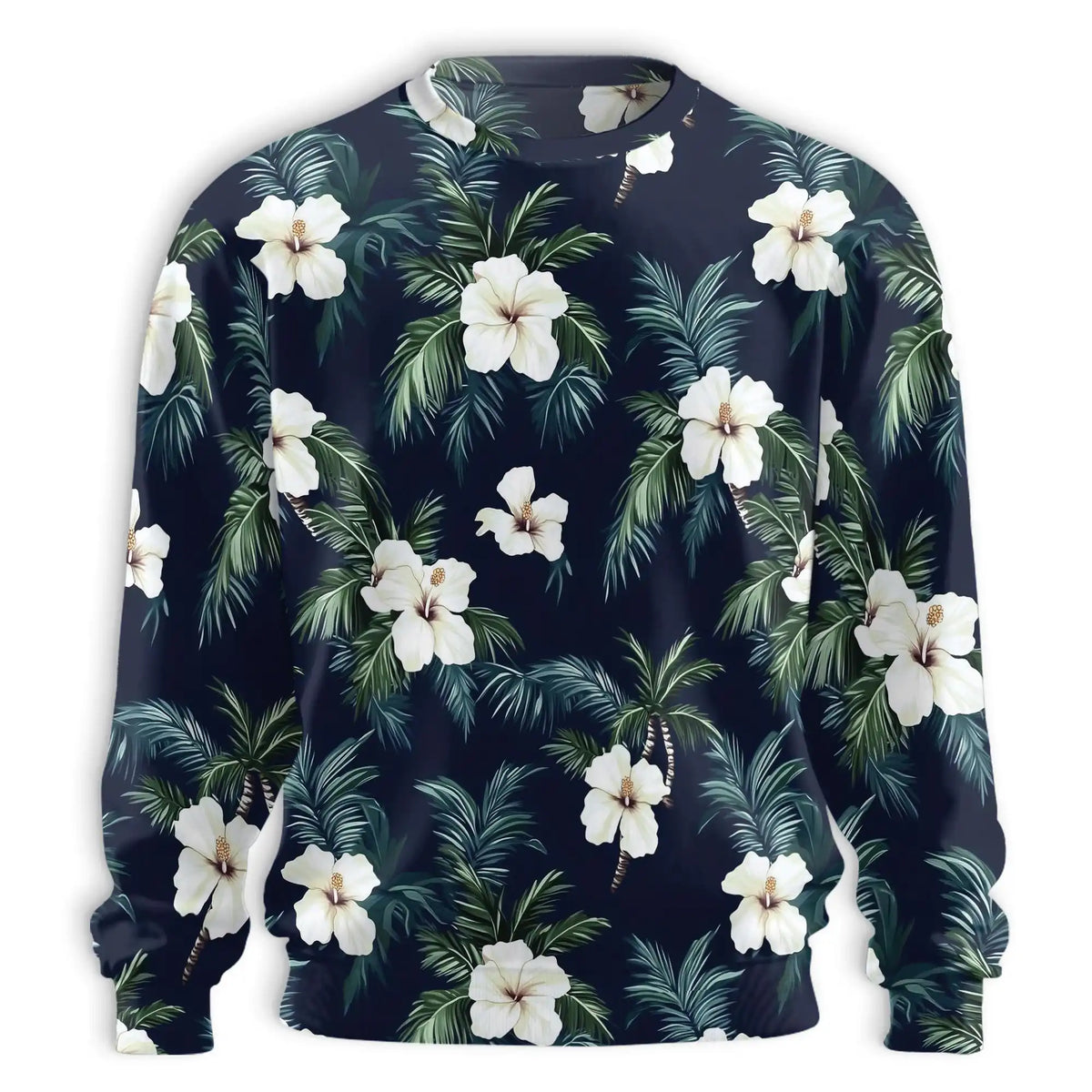 Hibiscus Island Sweatshirt – Tropical 3D All Over Print Design