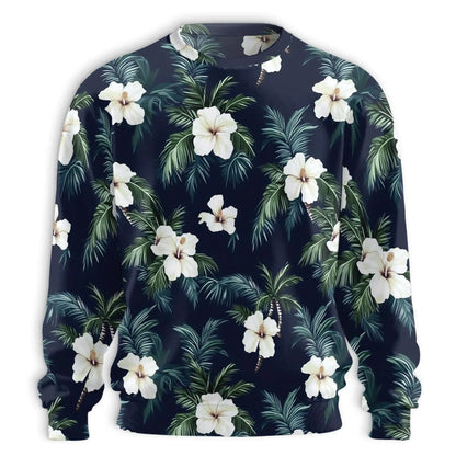 Hibiscus Island Sweatshirt – Tropical 3D All Over Print Design