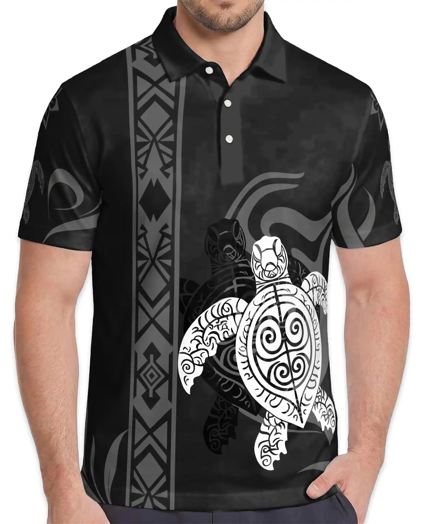 Polynesian Turtle Polo Shirt | Azhawaiian