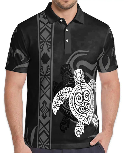 Polynesian Turtle Polo Shirt | Azhawaiian