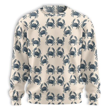 Crab Pattern Sweatshirt – Colorful Graphic 3D All Over Print Design