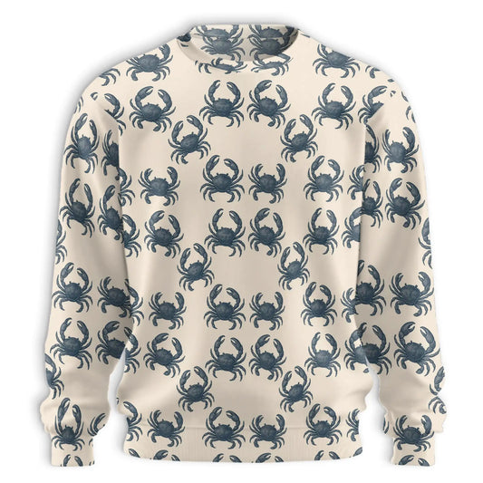 Crab Pattern Sweatshirt – Colorful Graphic 3D All Over Print Design