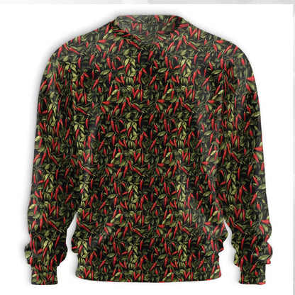 Chili Pepper Pattern Sweatshirt – Colorful Graphic 3D All Over Print Design