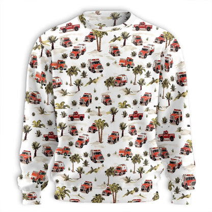 Fire Truck Ambulance Sweatshirt – Colorful Graphic 3D All Over Print Design