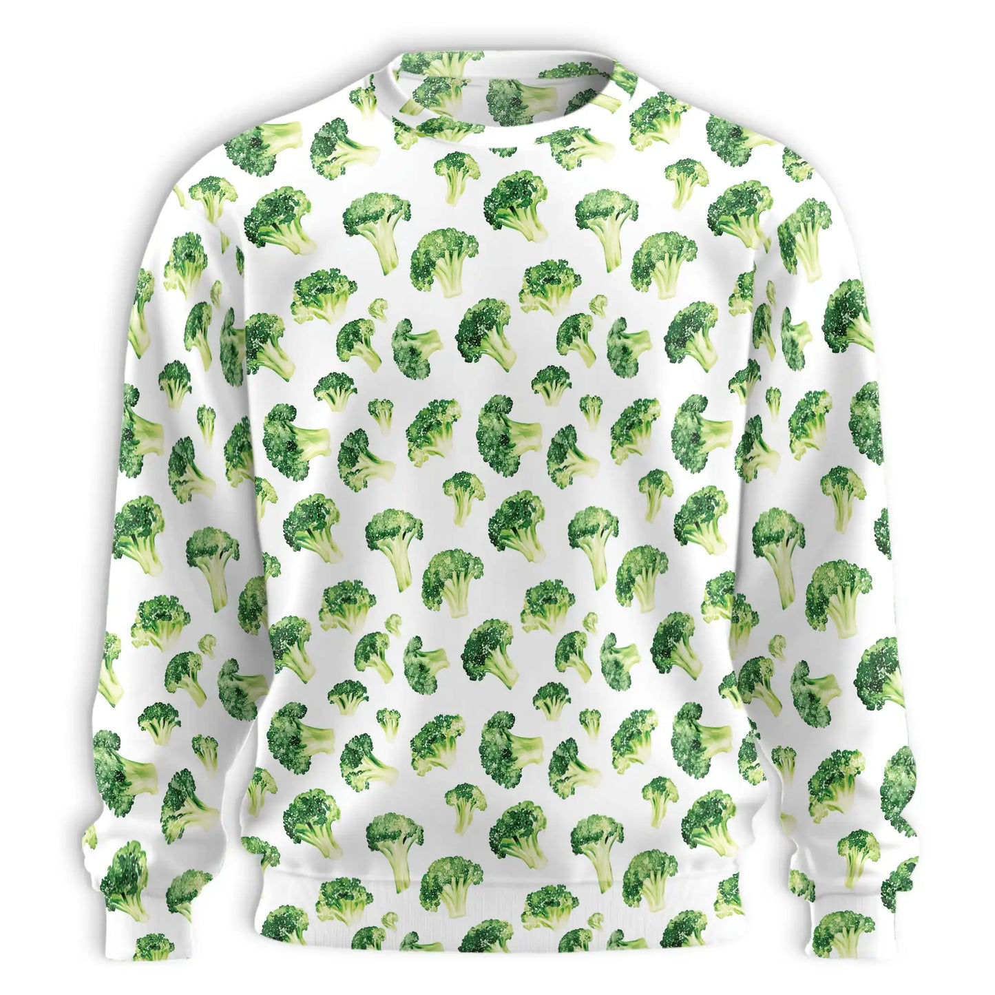 Broccoli Pattern Sweatshirt – Colorful Graphic 3D All Over Print Design