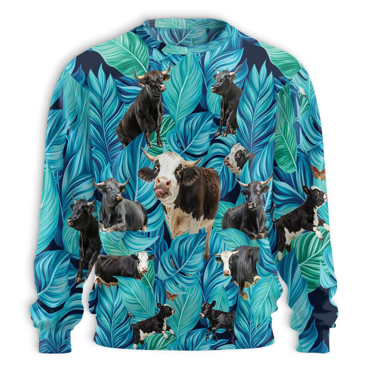 Black Hereford Cattle Sweatshirt – Colorful Graphic 3D All Over Print Design