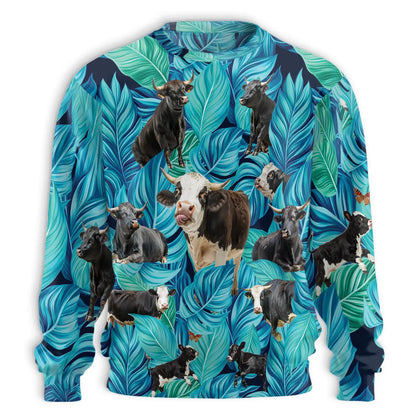 Black Hereford Cattle Sweatshirt – Colorful Graphic 3D All Over Print Design