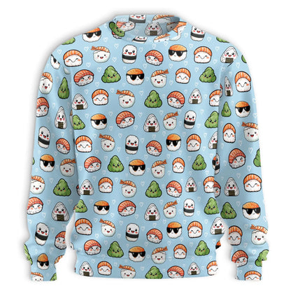 Sushi Pattern Sweatshirt – Colorful Graphic 3D All Over Print Design