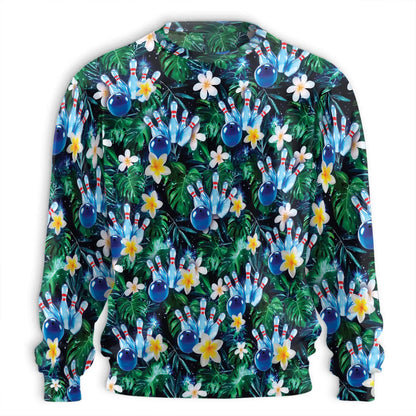 Tropical Plumeria Bowling Ball Sweatshirt – Tropical 3D All Over Print Design
