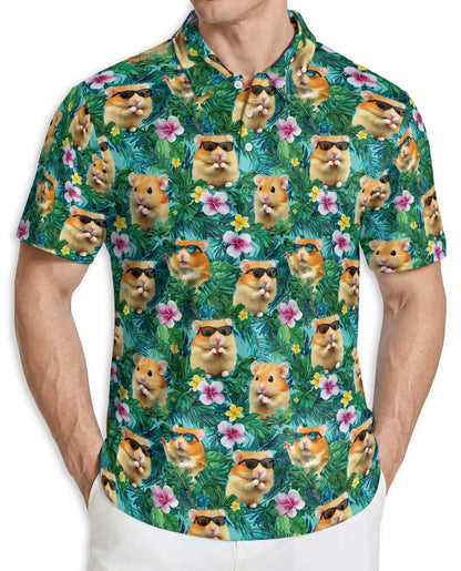 Funny Hamster Hawaiian Polo Shirt | Azhawaiian