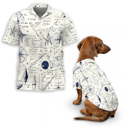 Math Teacher Matching Dog Owner Hawaiian Shirts, Funny Pet Aloha Shirt for Beach Vacation - Azhawaiian