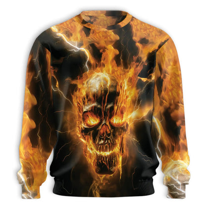 Fire Ghost Sweatshirt – Colorful Graphic 3D All Over Print Design
