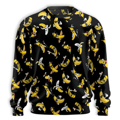Banana Pattern Sweatshirt – Tropical 3D All Over Print Design